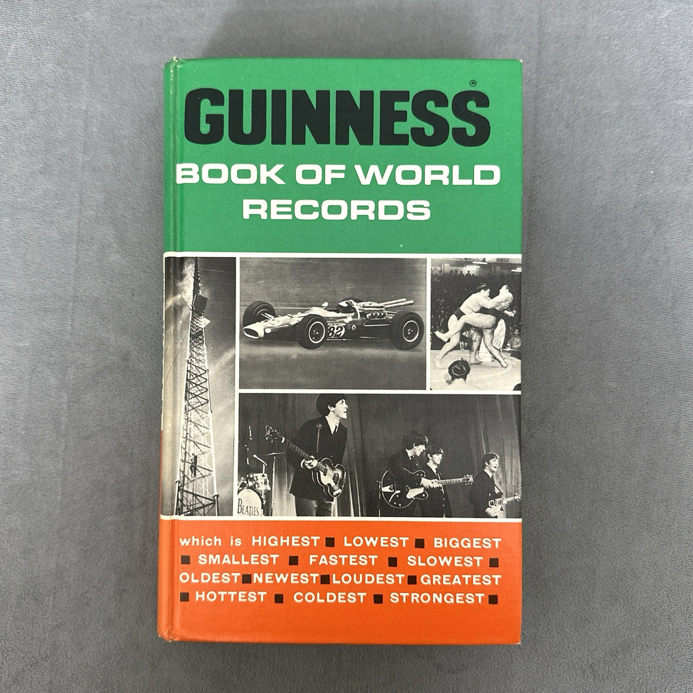 1965 Guinness Book of World Records Revised Enlarged Edition Hardcover Vintage